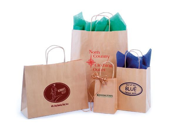 Natural Kraft Shopping Gift Bags 60# paper weight Choose Size & Package  Amount